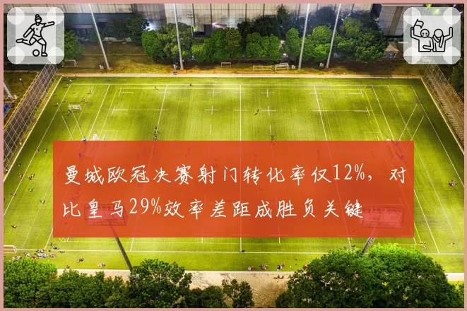 曼城欧冠决赛射门转化率仅12%，对比皇马29%效率差距成胜负关键